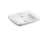 KOHLER K-2381-4-0 Kelston Drop-in bathroom sink with 4" centerset faucet holes