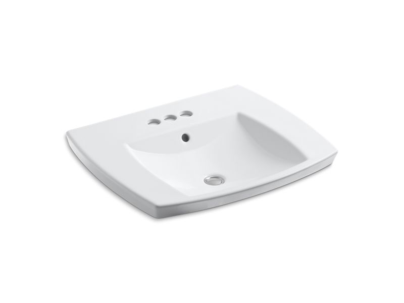 KOHLER K-2381-4-0 Kelston Drop-in bathroom sink with 4" centerset faucet holes