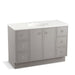 KOHLER K-99509-TK-1WT Jacquard 48" bathroom vanity cabinet with toe kick, 2 doors and 6 drawers
