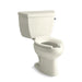 KOHLER 3505-RA Wellworth Classic Two-piece elongated 1.6 gpf toilet with right-hand trip lever, less seat