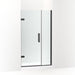 KOHLER 27600-10L-BL Composed 39-5/8"–40-3/8"W X 71-1/2"H Frameless Pivot Shower Door With 3/8" Crystal Clear Glass And Back-To-Back Vertical Door Pulls in Matte Black