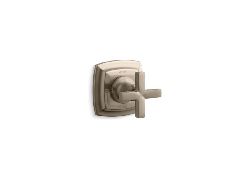 KOHLER T16241-3-BV Margaux Valve Trim With Cross Handle For Volume Control Valve, Requires Valve in Vibrant Brushed Bronze