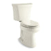 KOHLER 3999-TR-96 Highline Comfort Height Two-Piece Elongated 1.28 Gpf Chair Height Toilet With Right-Hand Trip Lever And Tank Cover Locks in Biscuit