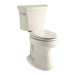 KOHLER 3999-T-47 Highline Comfort Height Two-Piece Elongated 1.28 Gpf Chair Height Toilet With Tank Cover Locks in Almond