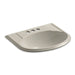 KOHLER K-2279-4-G9 Devonshire Drop-in bathroom sink with 4" centerset faucet holes