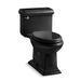 KOHLER 3812-7 Memoirs Classic Comfort Height One-Piece Compact Elongated 1.28 Gpf Chair Height Toilet With Quiet-Close Seat in Black