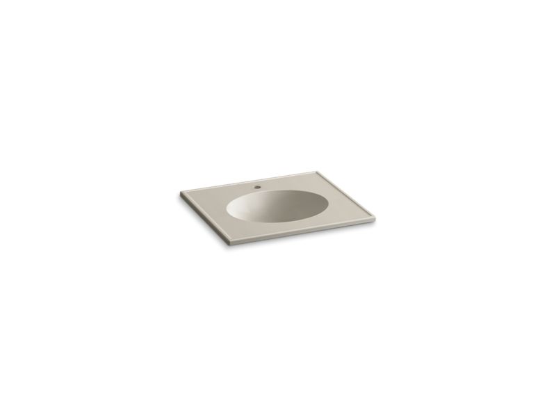 KOHLER K-2791-1 Ceramic/Impressions 25" oval vanity-top bathroom sink with single faucet hole