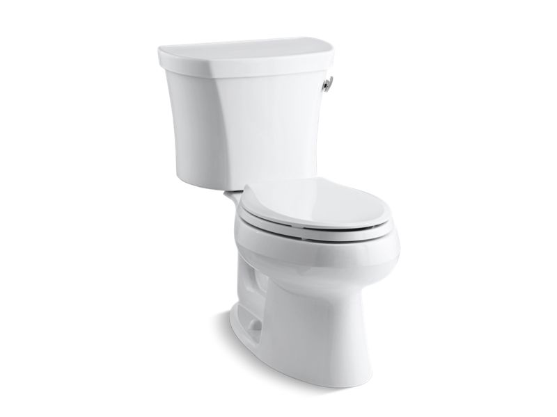 KOHLER 3948-UR-0 Wellworth Two-Piece Elongated 1.28 Gpf Toilet With Right-Hand Trip Lever, Insulated Tank And 14" Rough-In in White