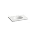 KOHLER K-2796-1 Ceramic/Impressions 31" oval vanity-top bathroom sink with single faucet hole