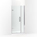 KOHLER 27589-10L-SHP Components 33-5/8"–34-3/8" W X 71-1/2" H Frameless Pivot Shower Door With 3/8" Crystal Clear Glass And Back-To-Back Vertical Door Pulls in Bright Polished Silver