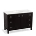 KOHLER K-99509-LGSD-1WU Jacquard 48" bathroom vanity cabinet with furniture legs, 2 doors and 6 drawers, split top drawers