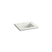 KOHLER K-2777-1-G82 Ceramic/Impressions 25" rectangular vanity-top bathroom sink with single faucet hole
