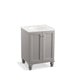KOHLER K-99513-LG-1WT Damask 24" bathroom vanity cabinet with furniture legs and 2 doors