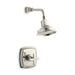 KOHLER TS16234-3-SN Margaux Rite-Temp Shower Valve Trim With Cross Handle And 2.5 Gpm Showerhead in Vibrant Polished Nickel