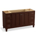 KOHLER K-99523-LG-1WG Damask 60" bathroom vanity cabinet with furniture legs, 2 doors and 6 drawers