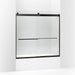KOHLER K-706005-L Levity Sliding bath door, 59-3/4" H x 54 - 57" W, with 1/4" thick Crystal Clear glass