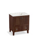 KOHLER K-99529-LG-1WE Poplin 30" bathroom vanity cabinet with legs, 2 doors and 1 drawer