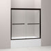 KOHLER 709062-L-ABZ Gradient Sliding Bath Door, 58-1/16" H X 59-5/8" W, With 1/4" Thick Crystal Clear Glass in Anodized Dark Bronze