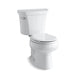 KOHLER 3997-T-0 Wellworth Two-Piece Round-Front 1.28 Gpf Toilet With Tank Cover Locks in White