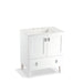 KOHLER K-99529-LG-1WA Poplin 30" bathroom vanity cabinet with legs, 2 doors and 1 drawer