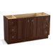 KOHLER K-99510-TK-1WE Jacquard 60" bathroom vanity cabinet with toe kick, 2 doors and 6 drawers