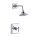 KOHLER K-TS13134-3B Pinstripe Rite-Temp shower valve trim with cross handle and 2.5 gpm showerhead