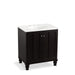 KOHLER K-99515-LG-1WU Damask 30" bathroom vanity cabinet with furniture legs and 2 doors