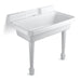 KOHLER 6607-1-0 Harborview 48" X 28" X 41-11/16" Top-Mount Or Wall-Mount Utility Sink With Single Faucet Hole On Center Deck in White
