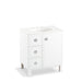 KOHLER K-99504-LGL-1WA Jacquard 30" bathroom vanity cabinet with furniture legs, 1 door and 3 drawers on left