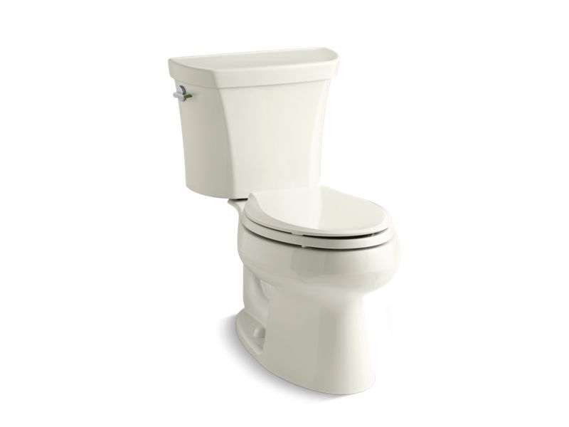 KOHLER 3988-96 Wellworth Two-Piece Elongated Dual-Flush Toilet in Biscuit