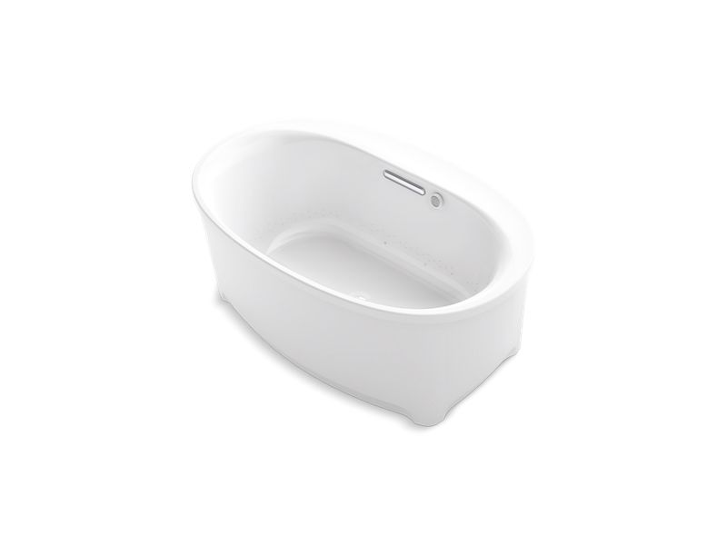 KOHLER K-5702-G-0 Underscore Oval 60" x 36" freestanding BubbleMassage(TM) Air Bath