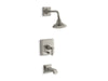 KOHLER T13133-4B-BN Pinstripe Rite-Temp(R) Pressure-Balancing Bath And Shower Faucet Trim With Lever Handle, Valve Not Included in Vibrant Brushed Nickel