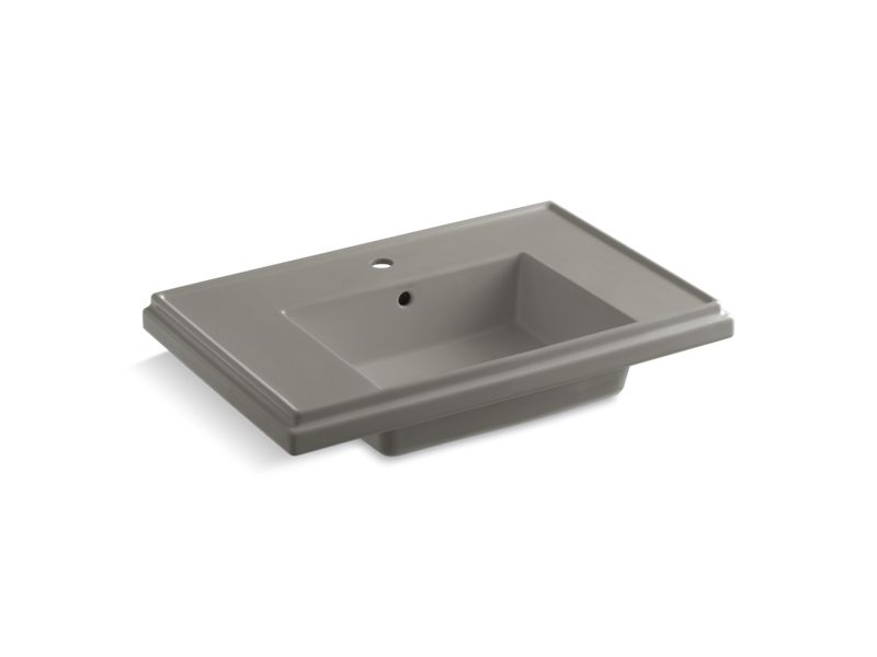 KOHLER K-2758-1-K4 Tresham 30" pedestal bathroom sink basin with single faucet hole