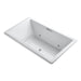 KOHLER K-1174-GCR-0 Underscore Rectangle 72" x 42" drop-in BubbleMassage(TM) Air Bath with chromatherapy and center drain