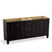 KOHLER K-99525-LG-1WU Damask 72" bathroom vanity cabinet with furniture legs, 4 doors and 3 drawers