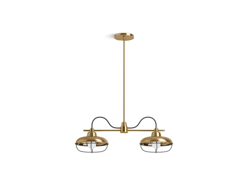 KOHLER K-23660-CH02 Modern Farm Two-light linear chandelier