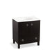 KOHLER K-99503-LG-1WU Jacquard 30" bathroom vanity cabinet with furniture legs, 2 doors and 1 drawer