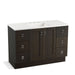 KOHLER K-99535-TK-1WC Poplin 48" bathroom vanity cabinet with toe kick, 2 doors and 6 drawers