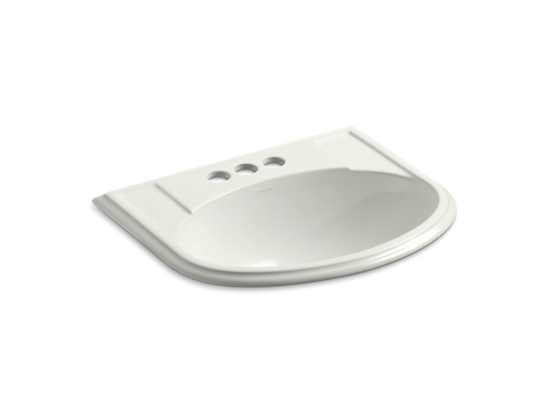 KOHLER K-2279-4-NY Devonshire Drop-in bathroom sink with 4" centerset faucet holes