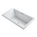 KOHLER K-1174-GVB-0 Underscore Rectangle 72" x 42" drop-in VibrAcoustic + BubbleMassage(TM) Air Bath with center drain