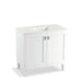 KOHLER K-99531-LG-1WA Poplin 36" bathroom vanity cabinet with legs and 2 doors