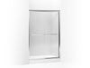 KOHLER 702219-L-SHP Fluence Sliding Shower Door, 76" H X 37 - 40" W, With 1/4" Thick Crystal Clear Glass in Bright Polished Silver