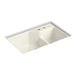 KOHLER K-6411-2 Indio 33" x 21-1/8" x 9-3/4" Smart Divide undermount large/small double-bowl workstation kitchen sink...