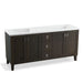 KOHLER K-99538-LG-1WC Poplin 72" bathroom vanity cabinet with legs, 4 doors and 3 drawers