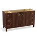 KOHLER K-99510-LG-1WE Jacquard 60" bathroom vanity cabinet with furniture legs, 2 doors and 6 drawers
