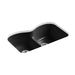 KOHLER K-6626-6U Langlade 33" x 22" x 9-5/8" Smart Divide undermount double-equal kitchen sink with 6 oversize faucet holes
