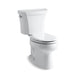 KOHLER 3988-0 Wellworth Two-Piece Elongated Dual-Flush Toilet in White