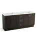 KOHLER K-99538-TKSD-1WC Poplin 72" bathroom vanity cabinet with toe kick, 4 doors and 3 drawers, split top drawer