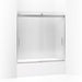 KOHLER K-706001-L Levity Sliding bath door, 59-3/4" H x 54 - 57" W, with 1/4" thick Crystal Clear glass