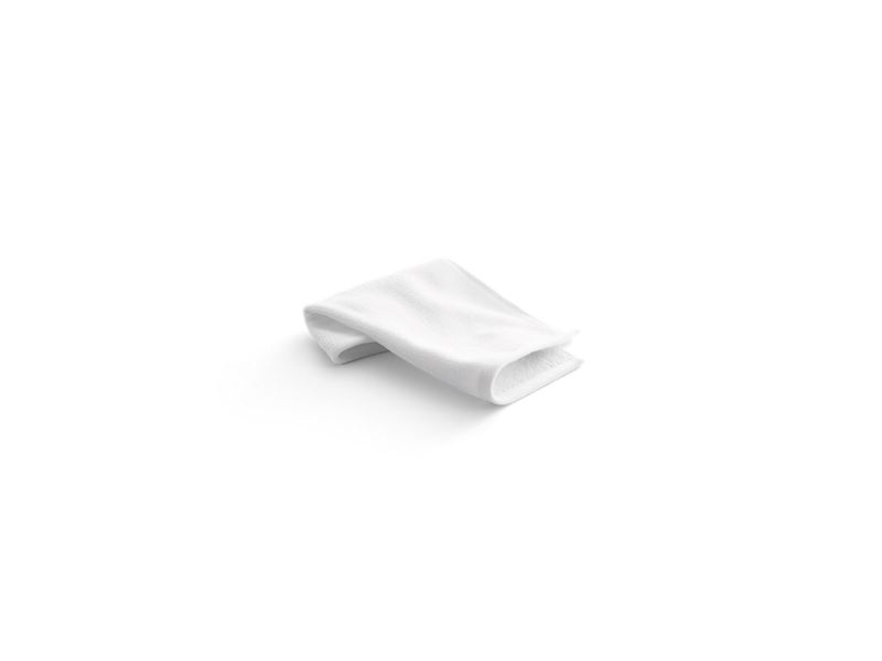 KOHLER 31509-TX-0 Turkish Bath Linens Washcloth With Textured Weave, 13" X 13" in White